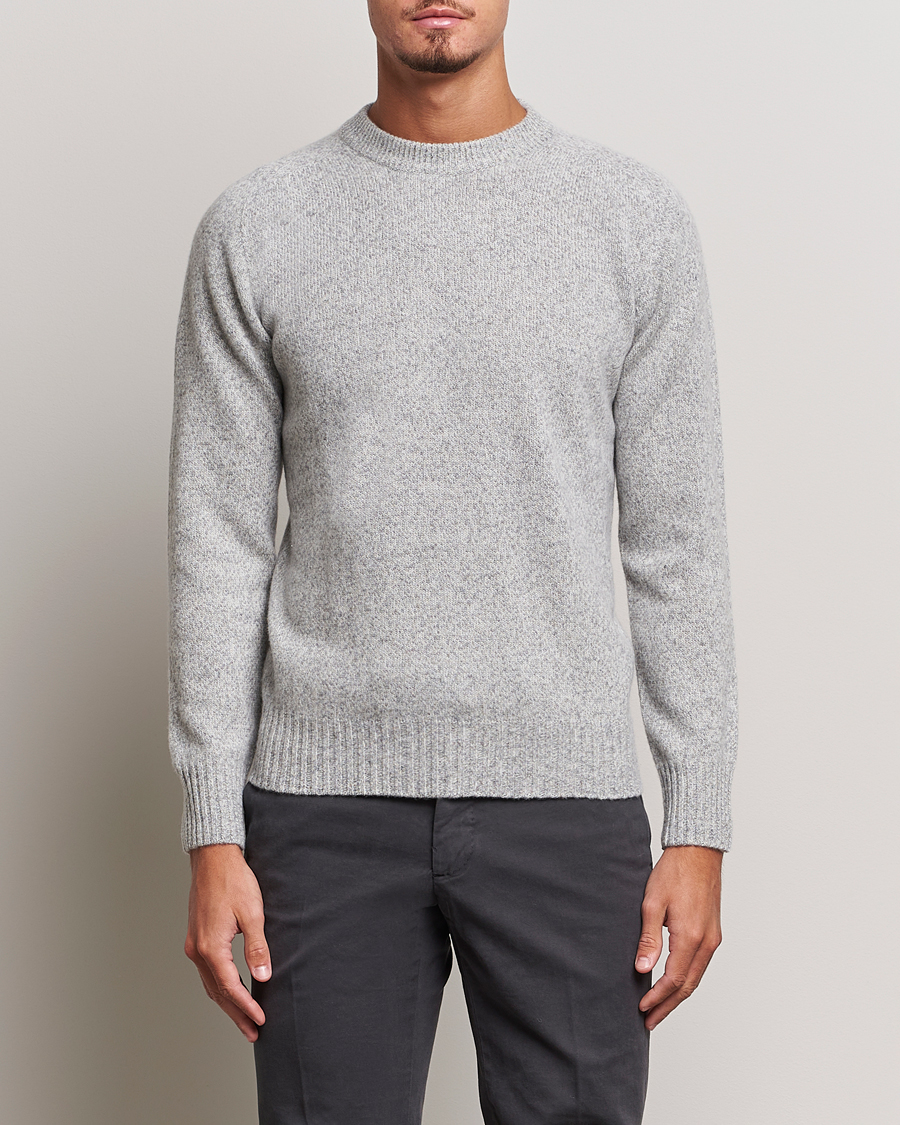 Herre | | Altea | Wool/Cashmere Crew Neck Pullover Grey Melange