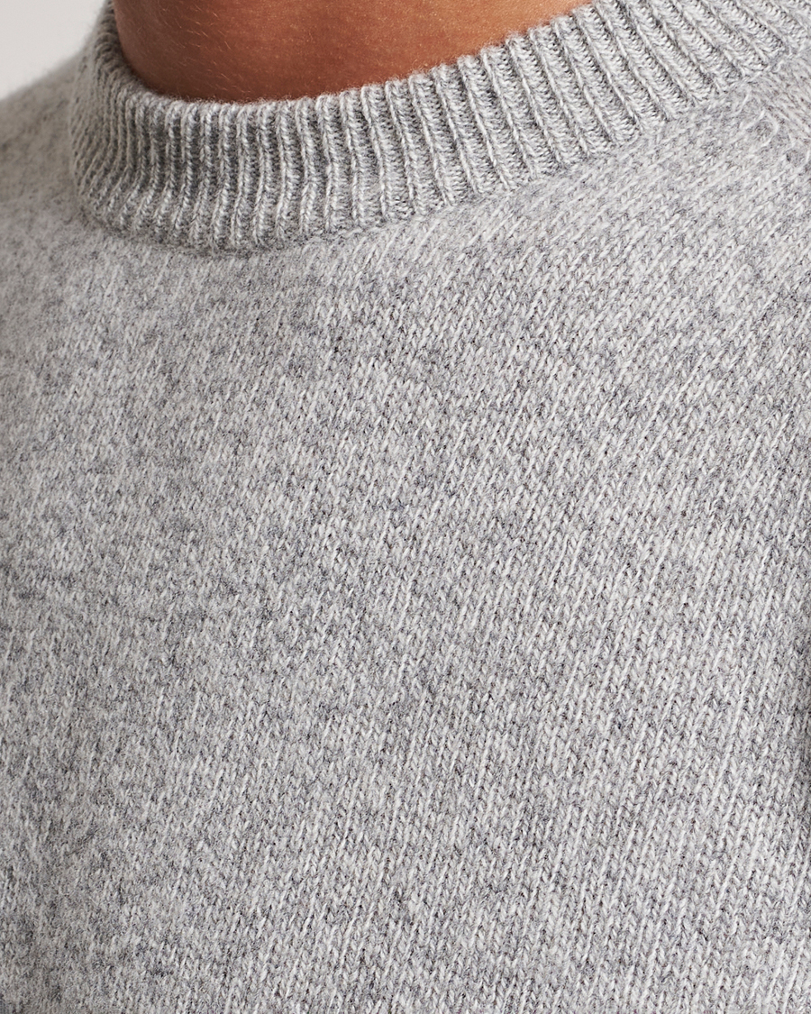 Herre | Gensere | Altea | Wool/Cashmere Crew Neck Pullover Grey Melange