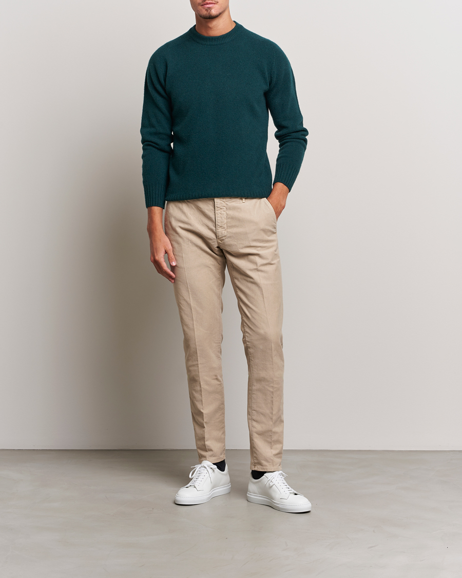 Herre | Gensere | Altea | Wool/Cashmere Crew Neck Pullover Dark Green