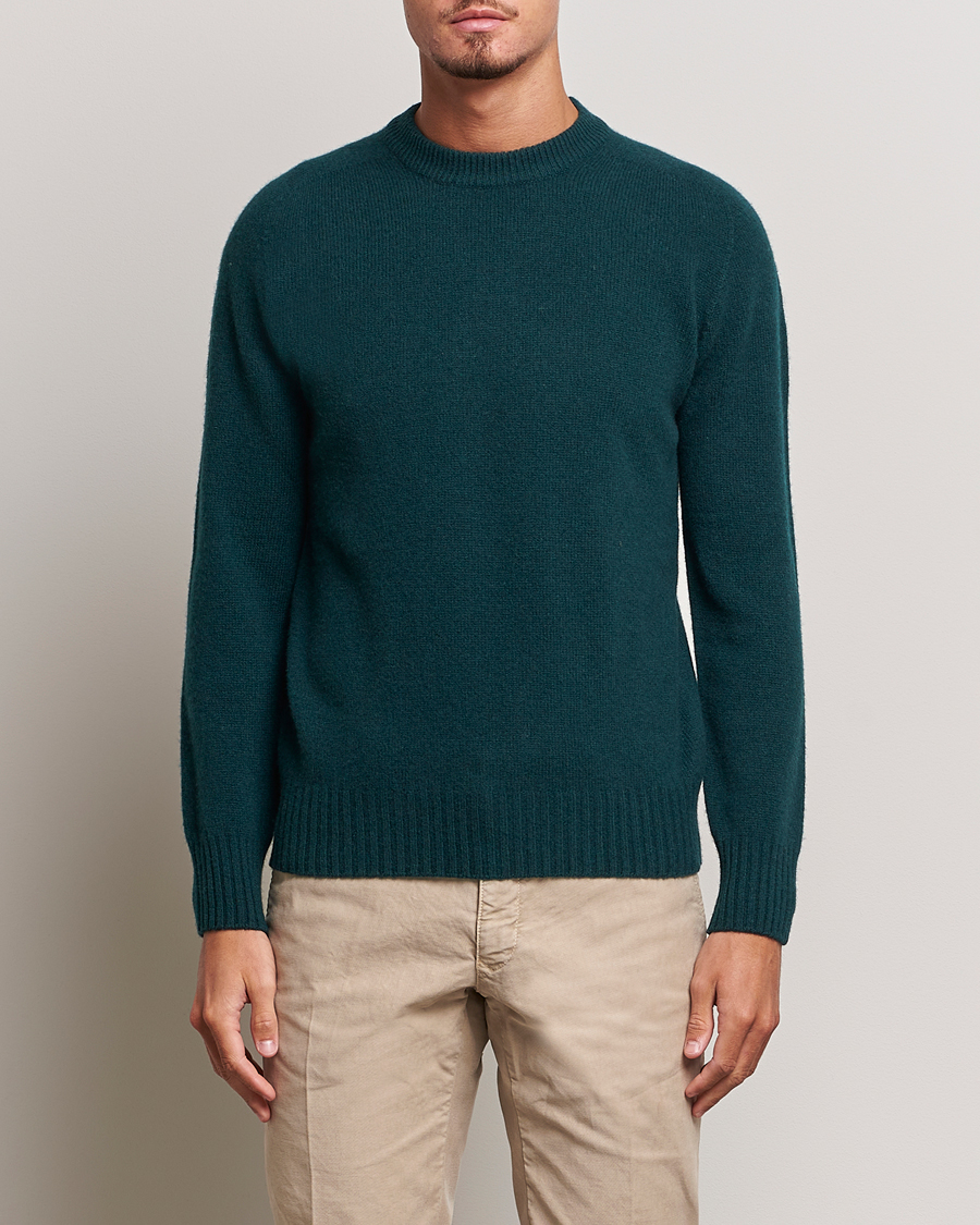 Herre | Pullovers rund hals | Altea | Wool/Cashmere Crew Neck Pullover Dark Green