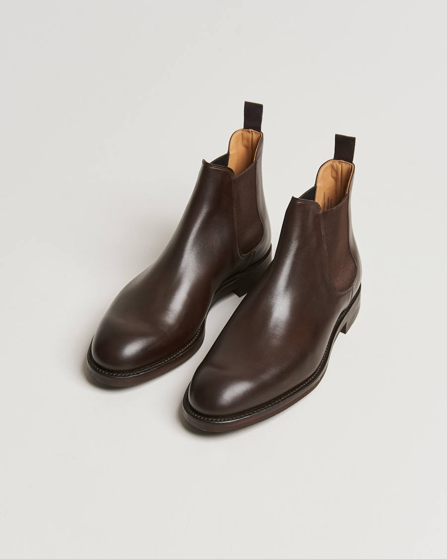 Herre | Avdelinger | Crockett & Jones | Chelsea 5 Dk Brown Wax Calf