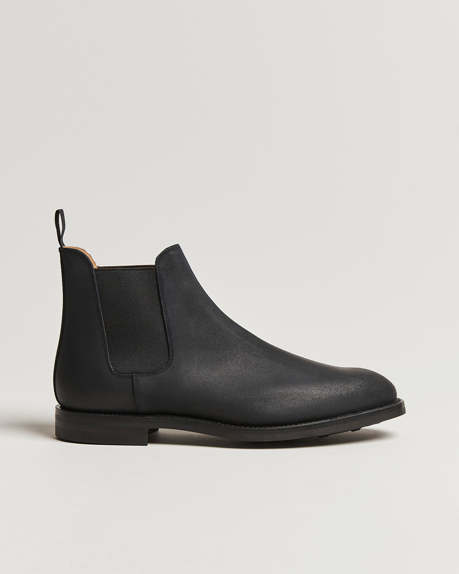 Herre | Støvler | Crockett & Jones | Chelsea 5 Black Rough-Out Suede