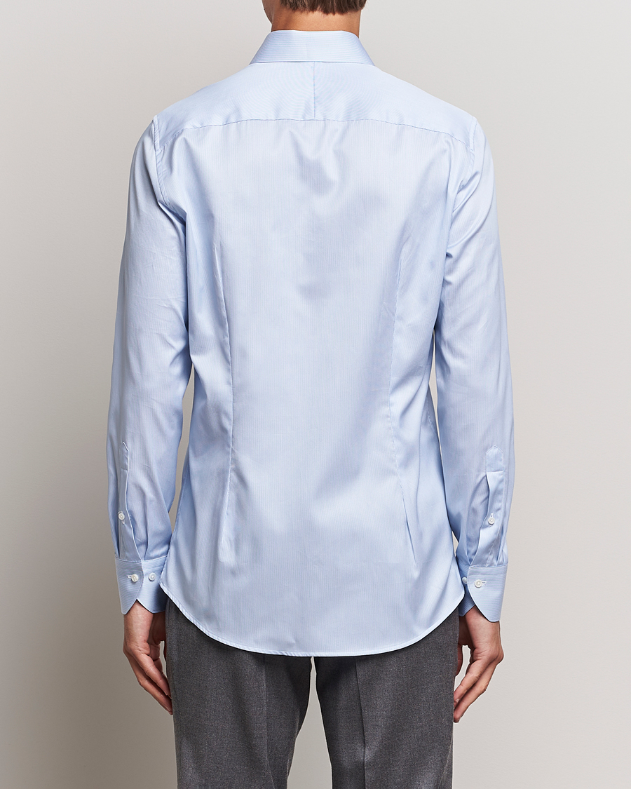 Herre | Skjorter | Stenströms | 1899 Slim Supima Cotton Twill Stripe Shirt Blue