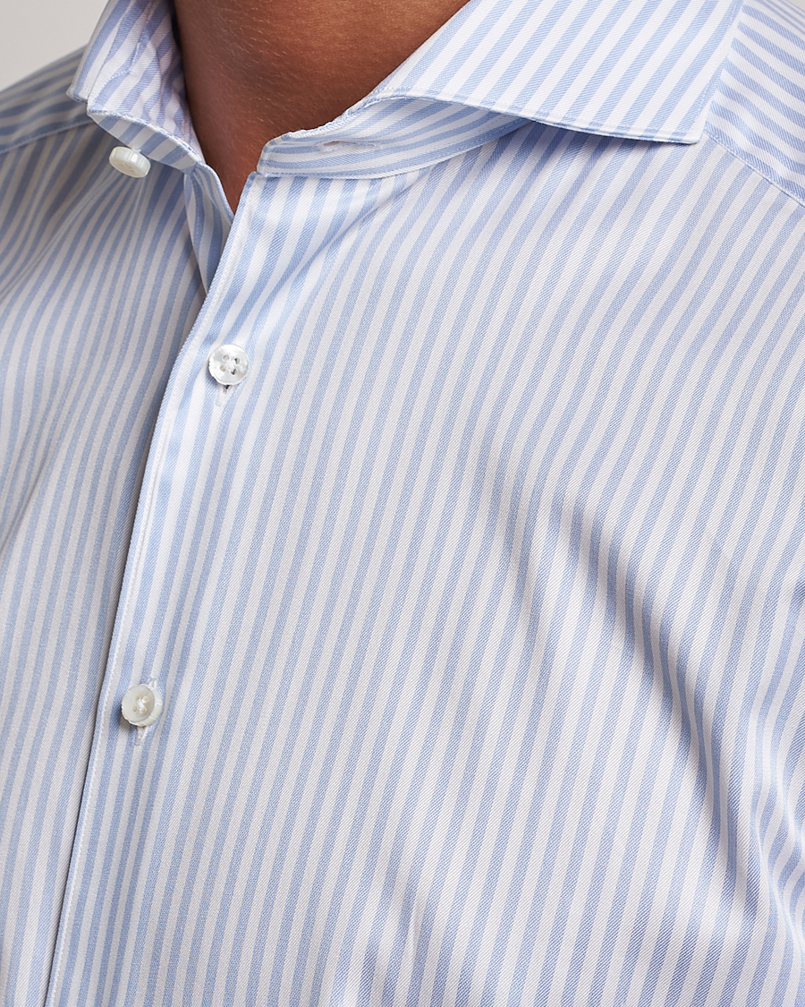 Herre | Skjorter | Stenströms | 1899 Slim Supima Cotton Stripe Shirt Blue