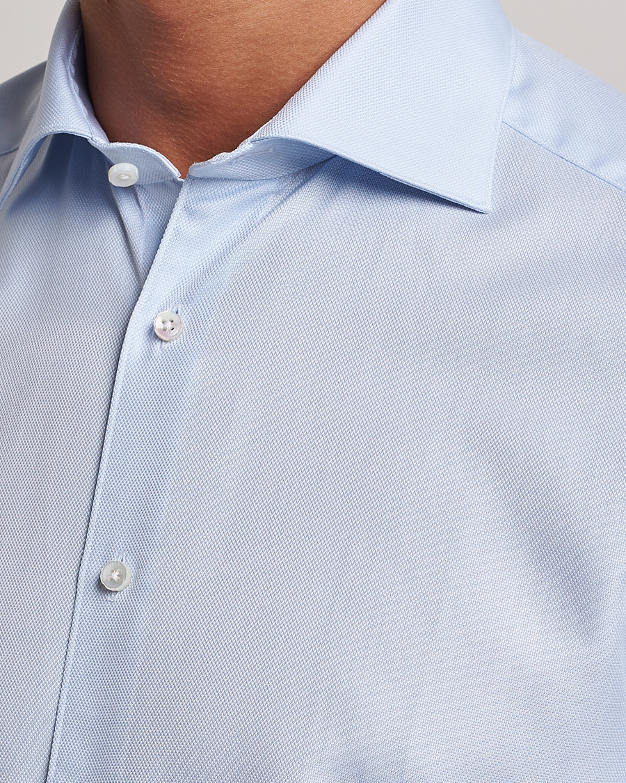 Herre | Skjorter | Stenströms | 1899 Slim Cotton Royal Oxford Shirt Light Blue