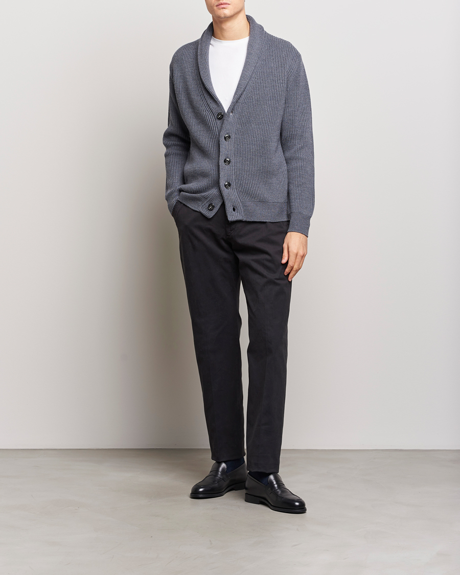 Herre | Gensere | Altea | Shawl Collar Cardigan Charcoal