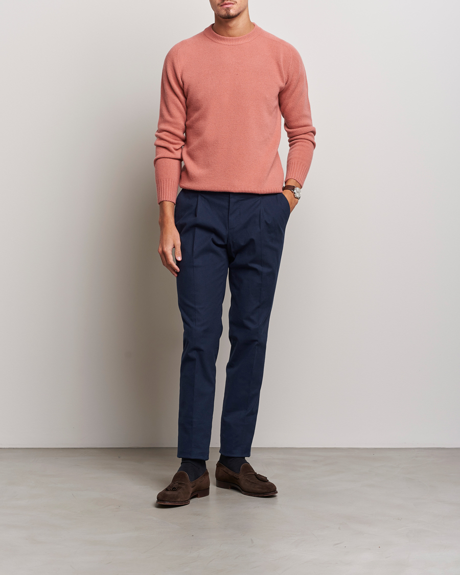 Herre | Gensere | Altea | Wool/Cashmere Crew Neck Pullover Rosa