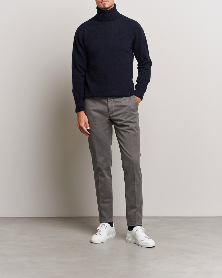 Herre | Gensere | Altea | Wool/Cashmere Crew Neck Rollneck Navy