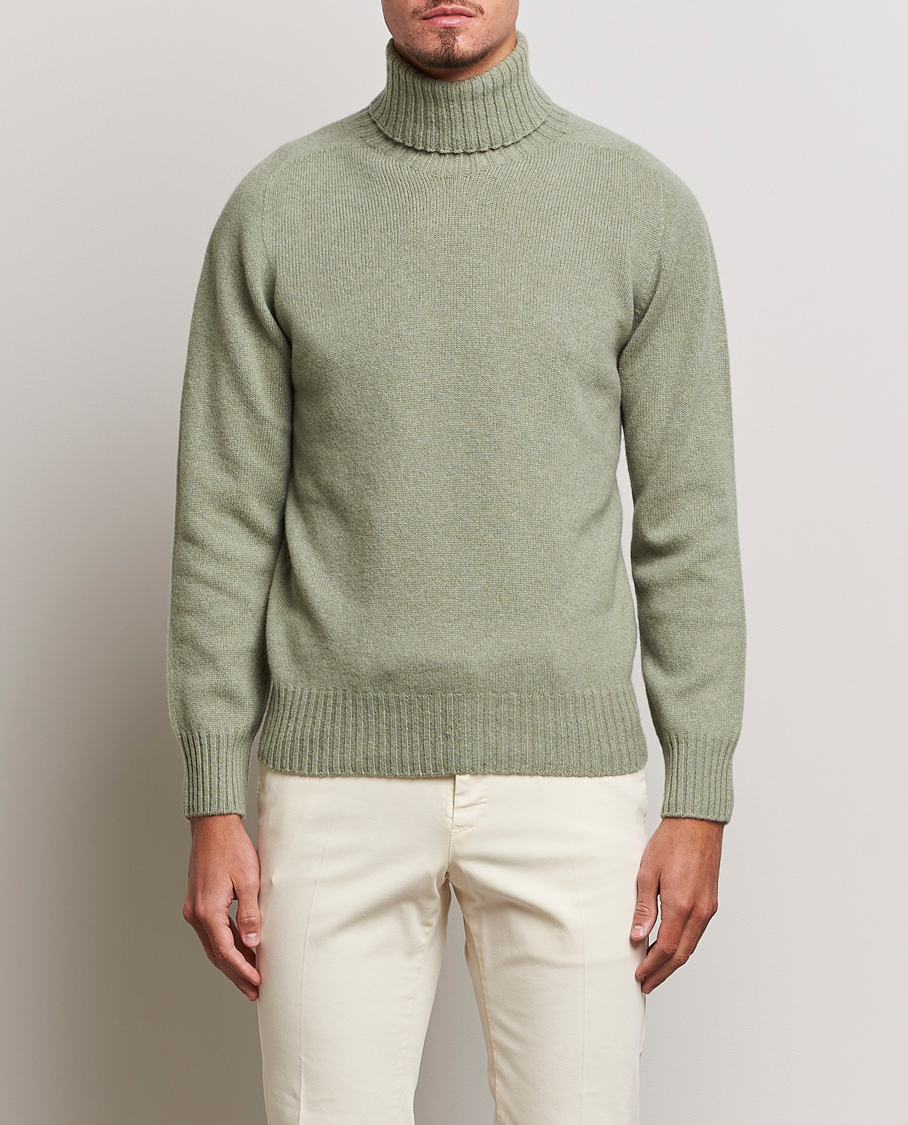 Herre | Altea | Altea | Wool/Cashmere Crew Neck Rollneck Sage