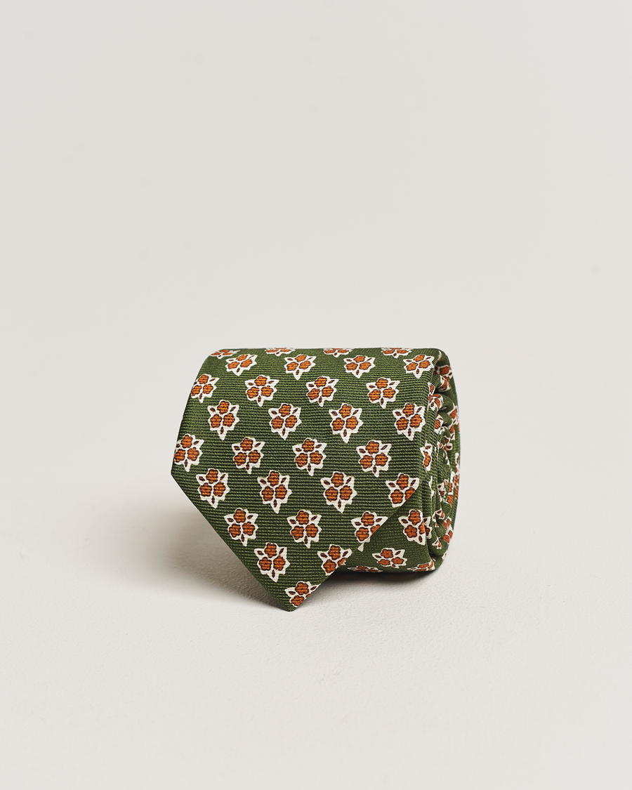 Herre | Altea Printed Silk Tie Green | Altea | Printed Silk Tie Green