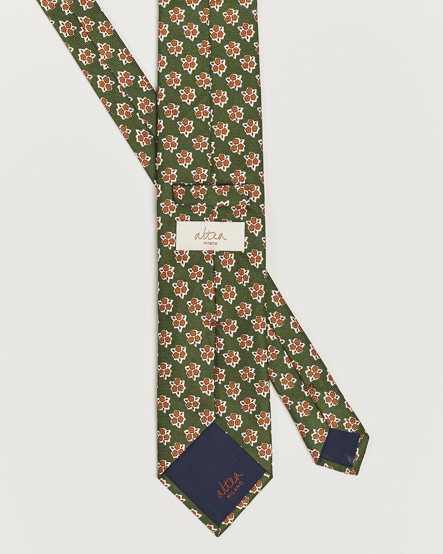 Herre | Altea Printed Silk Tie Green | Altea | Printed Silk Tie Green