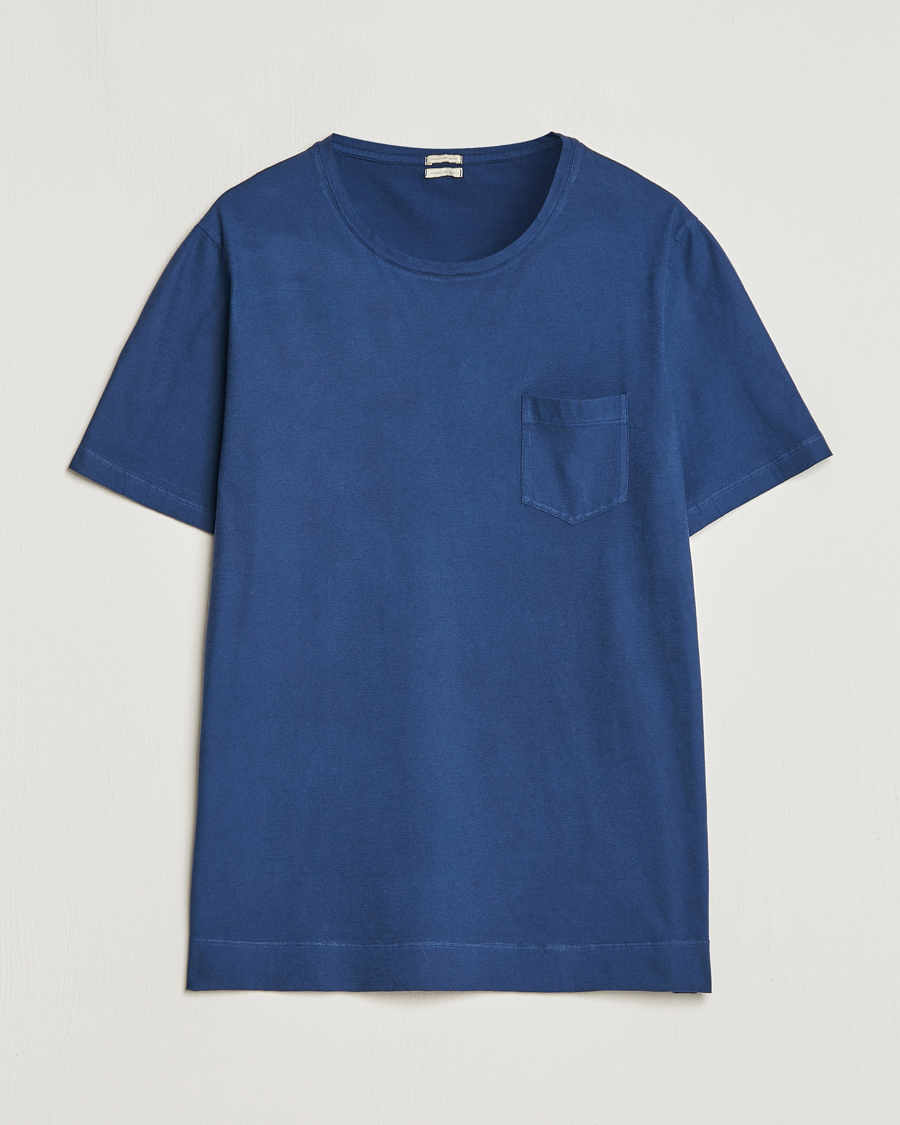 Herre | T-Shirts | Massimo Alba | Panarea Cotton Jersey T-Shirt Navy