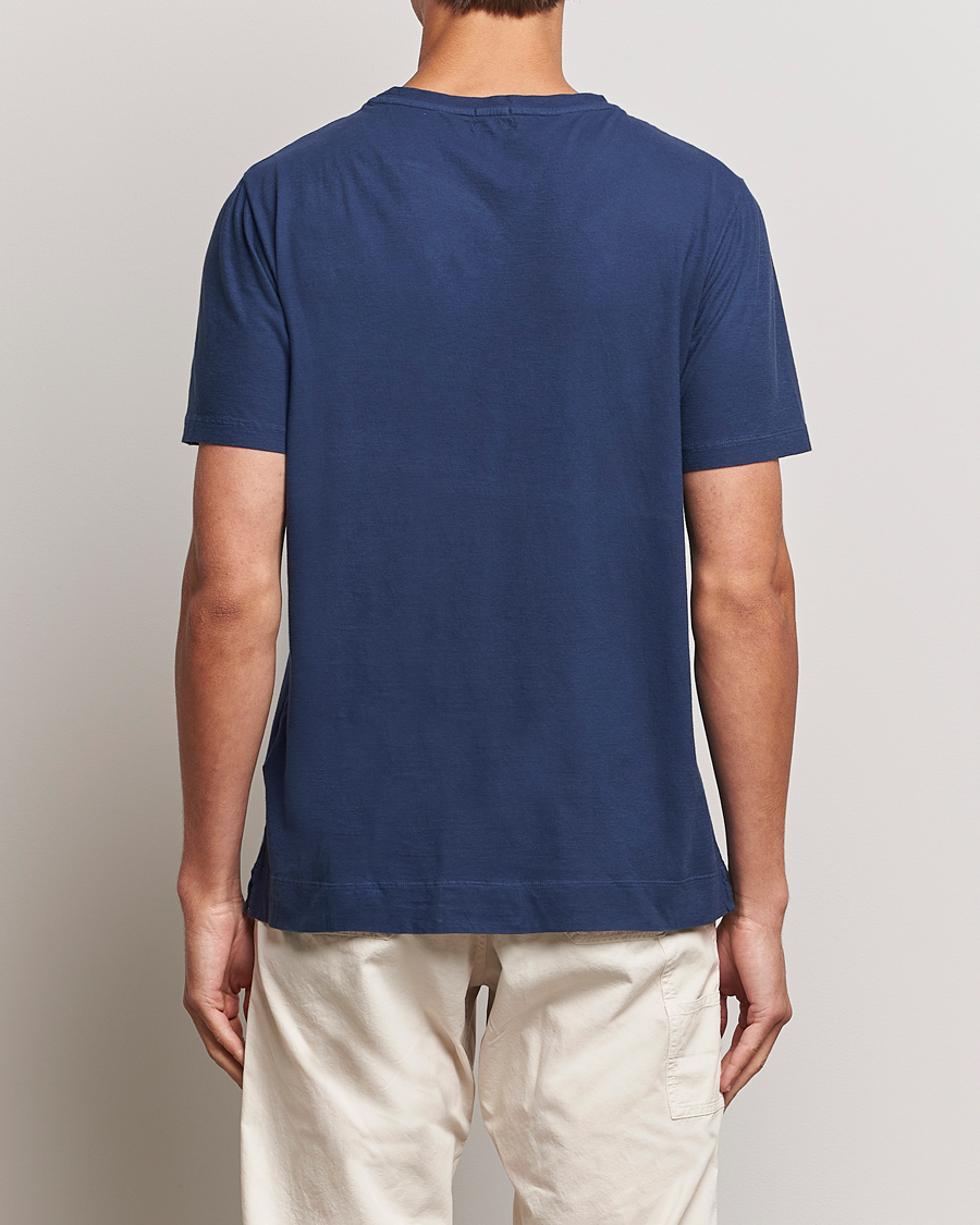 Herre | T-Shirts | Massimo Alba | Panarea Cotton Jersey T-Shirt Navy