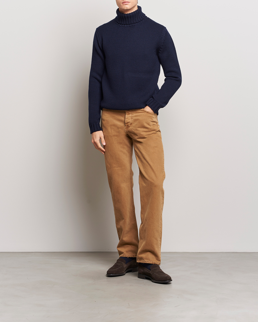 Herre | Gensere | Massimo Alba | Karl Knit Rollneck Navy