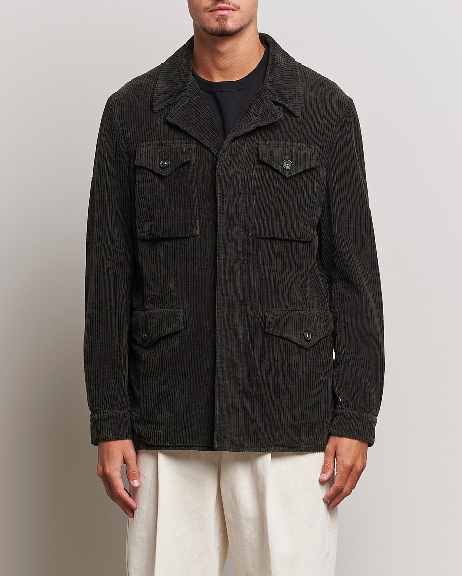 Herre | Jakker | Massimo Alba | Velvet Corduroy Field Jacket Carob