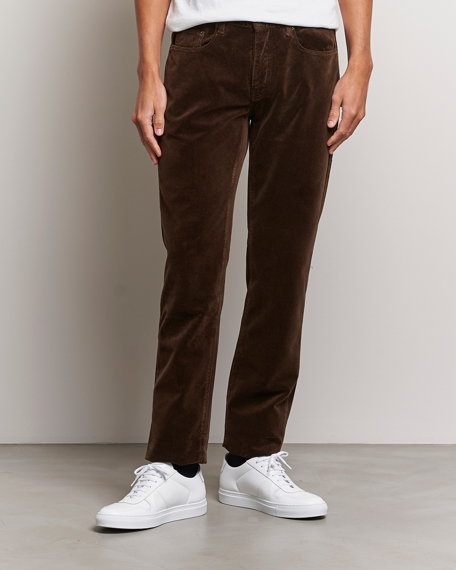 Herre | Avdelinger | Massimo Alba | Regular Fit Velvet 5-Pocket Pants Chestnut