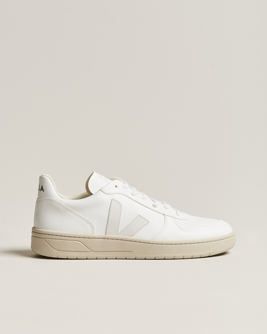 Herre | Veja V-10 Vegan Leather Sneaker Full White | Veja | V-10 Vegan Leather Sneaker Full White