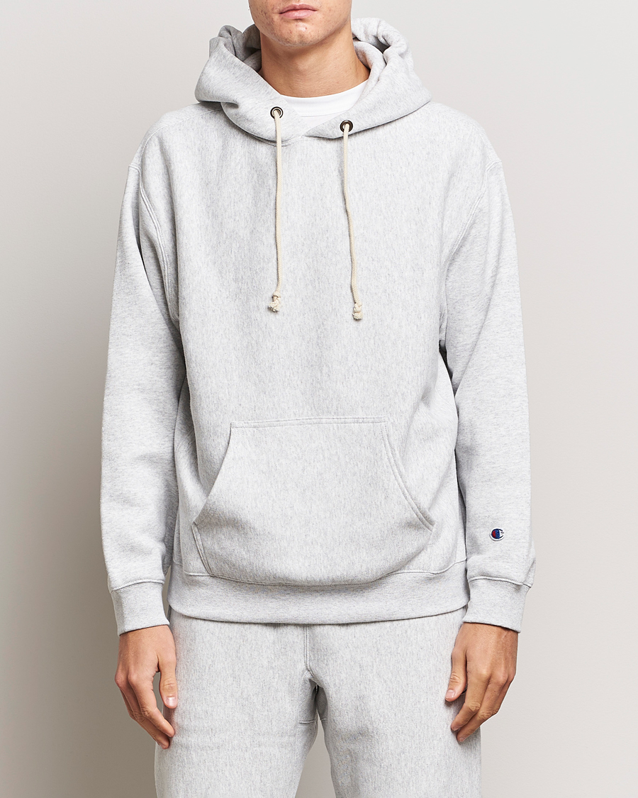 Men | Sweaters & Knitwear | Champion | Reverse Weave Soft Fleece Hoodie Grey Melange