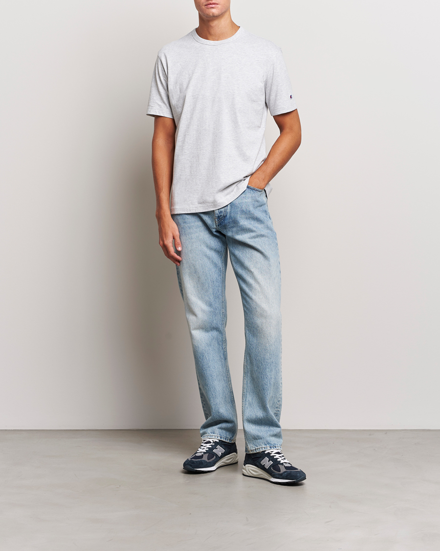 Herre | T-Shirts | Champion | Jersey Crew Neck T-shirt Grey Melange