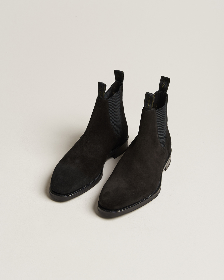 Herre | Loake 1880 Emsworth Chelsea Boot Black Suede | Loake 1880 | Emsworth Chelsea Boot Black Suede