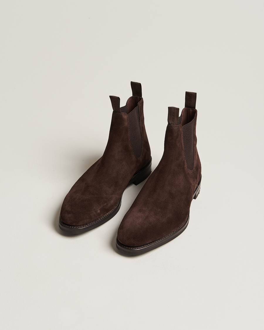 Herre | Loake 1880 Emsworth Chelsea Boot Dark Brown Suede | Loake 1880 | Emsworth Chelsea Boot Dark Brown Suede