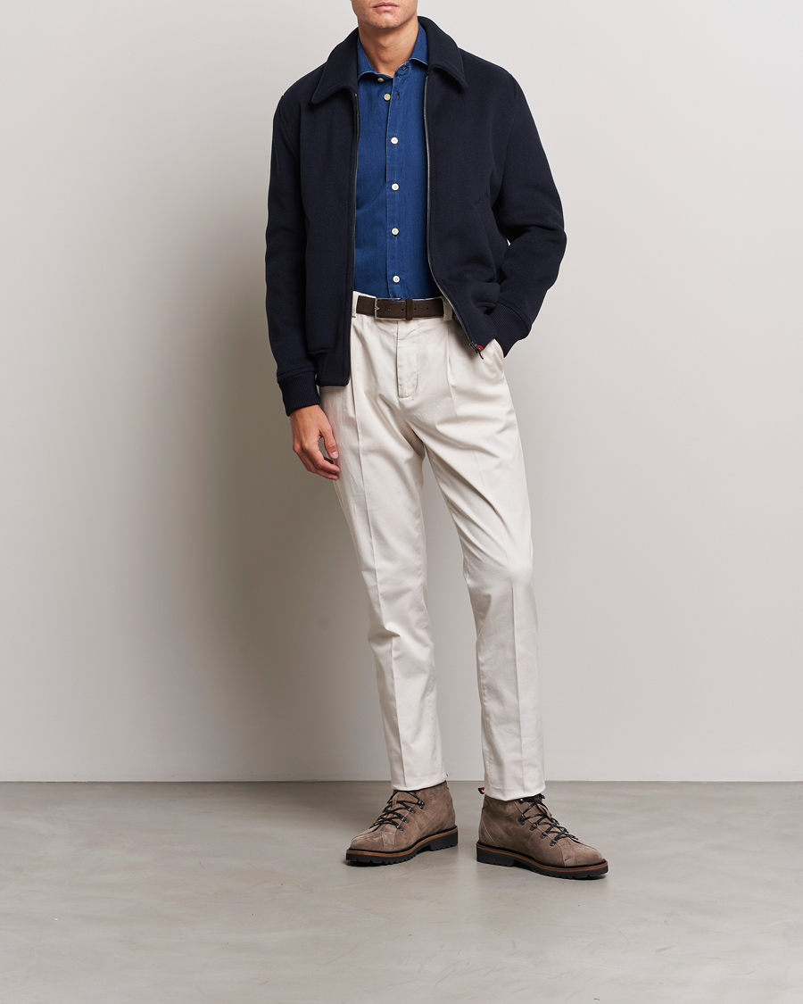 Herre | Jakker | Kiton | Wool/Cashmere Bomber Jacket Navy