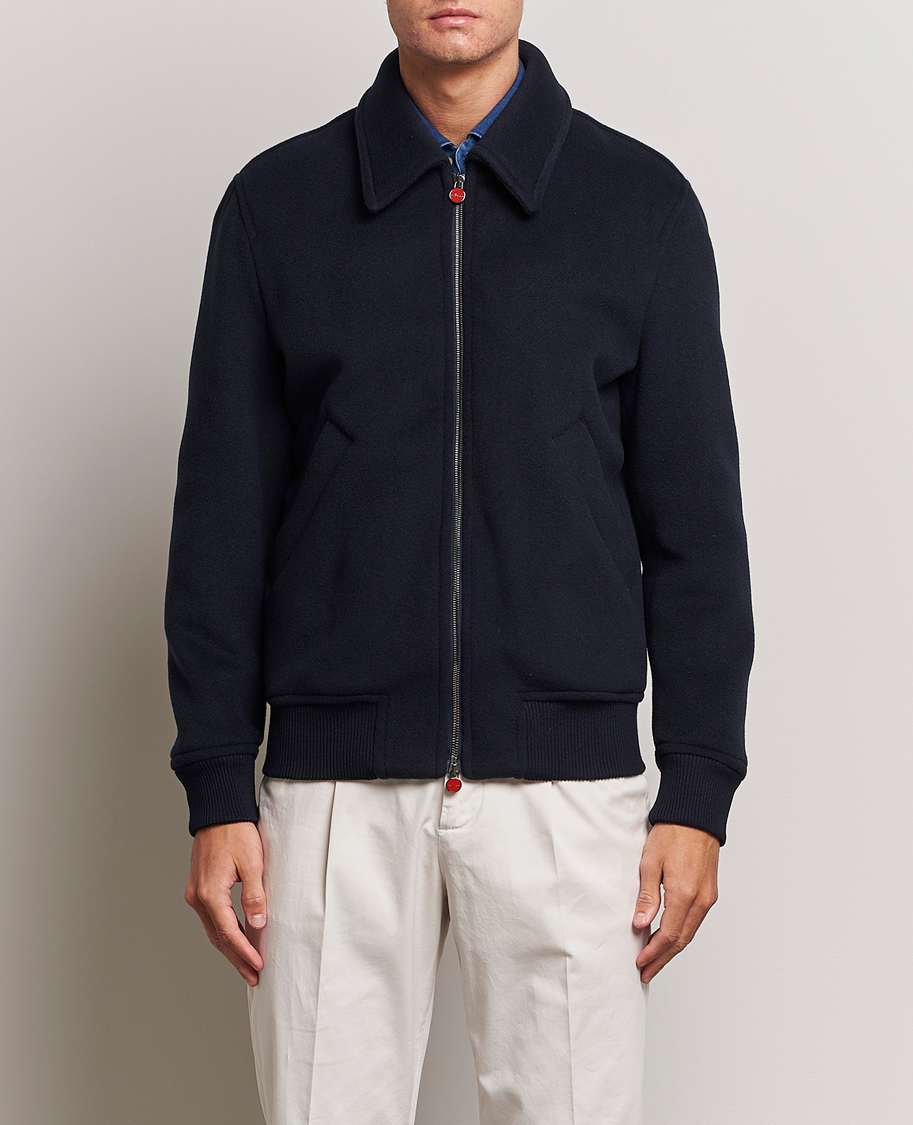 Herre | Kiton | Kiton | Wool/Cashmere Bomber Jacket Navy