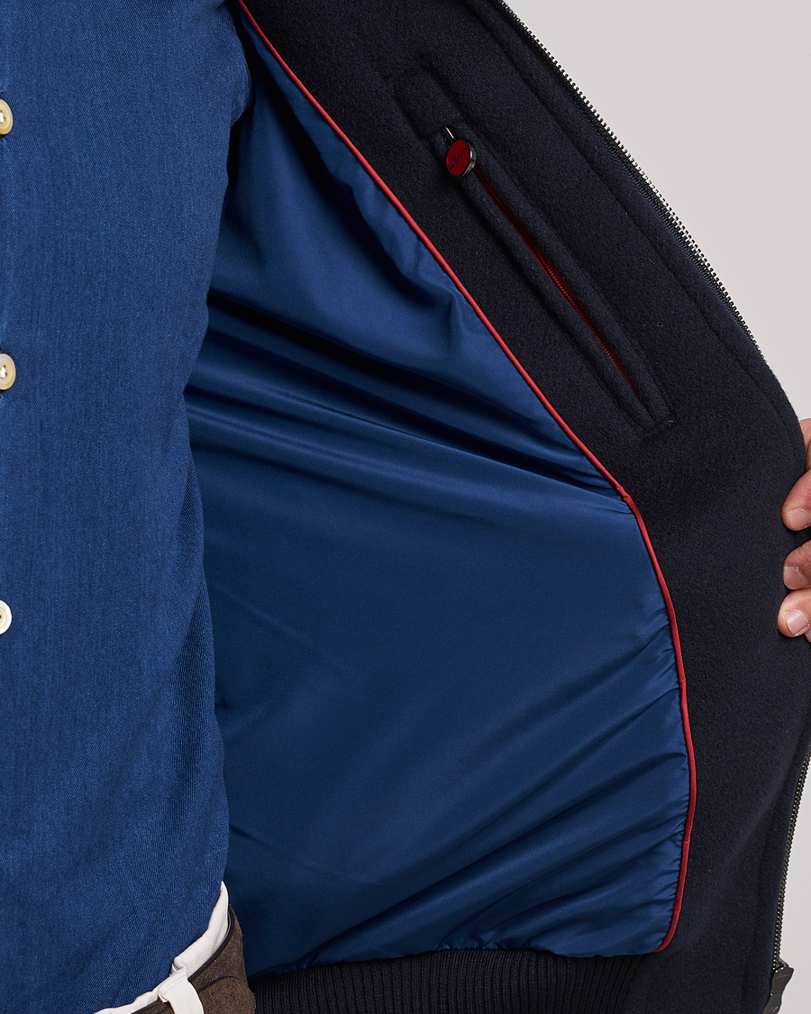 Herre | Jakker | Kiton | Wool/Cashmere Bomber Jacket Navy