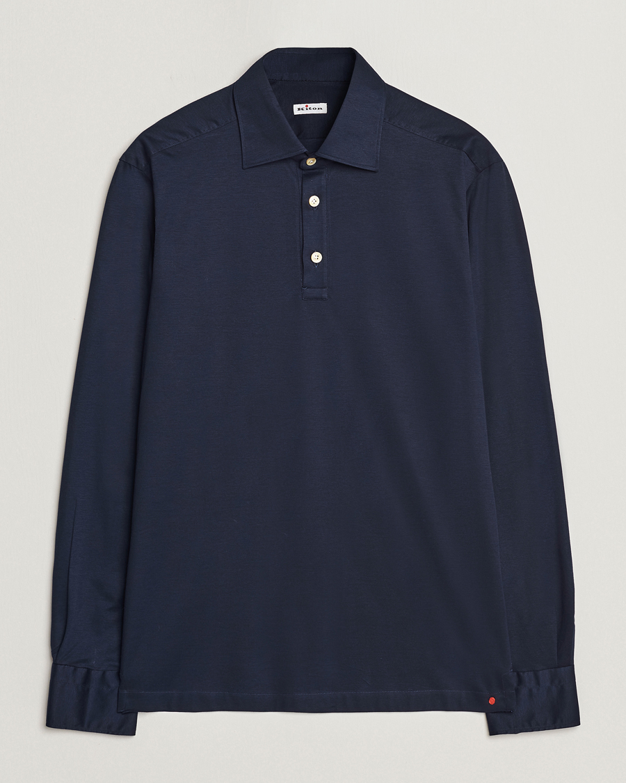 Herre | Skjorter | Kiton | Popover Shirt Navy