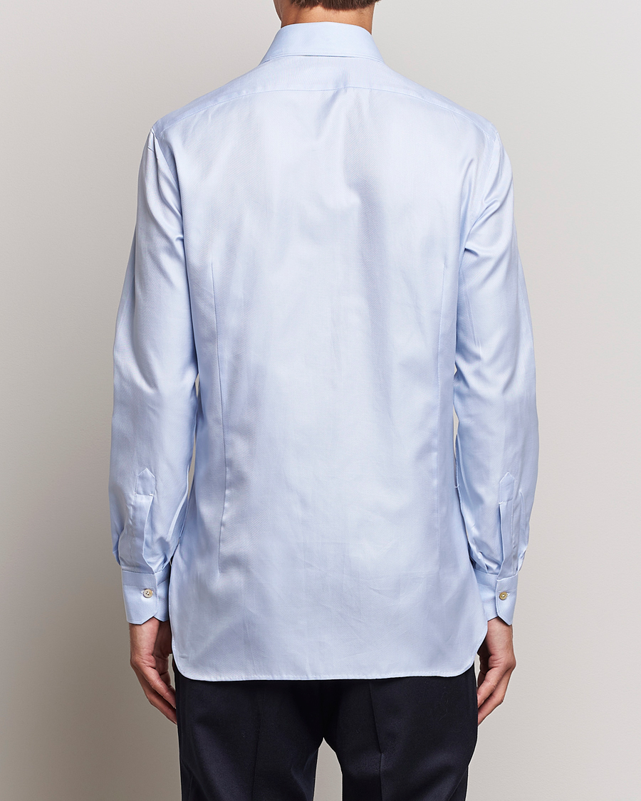 Herre | Skjorter | Kiton | Slim Fit Royal Oxford Shirt Light Blue