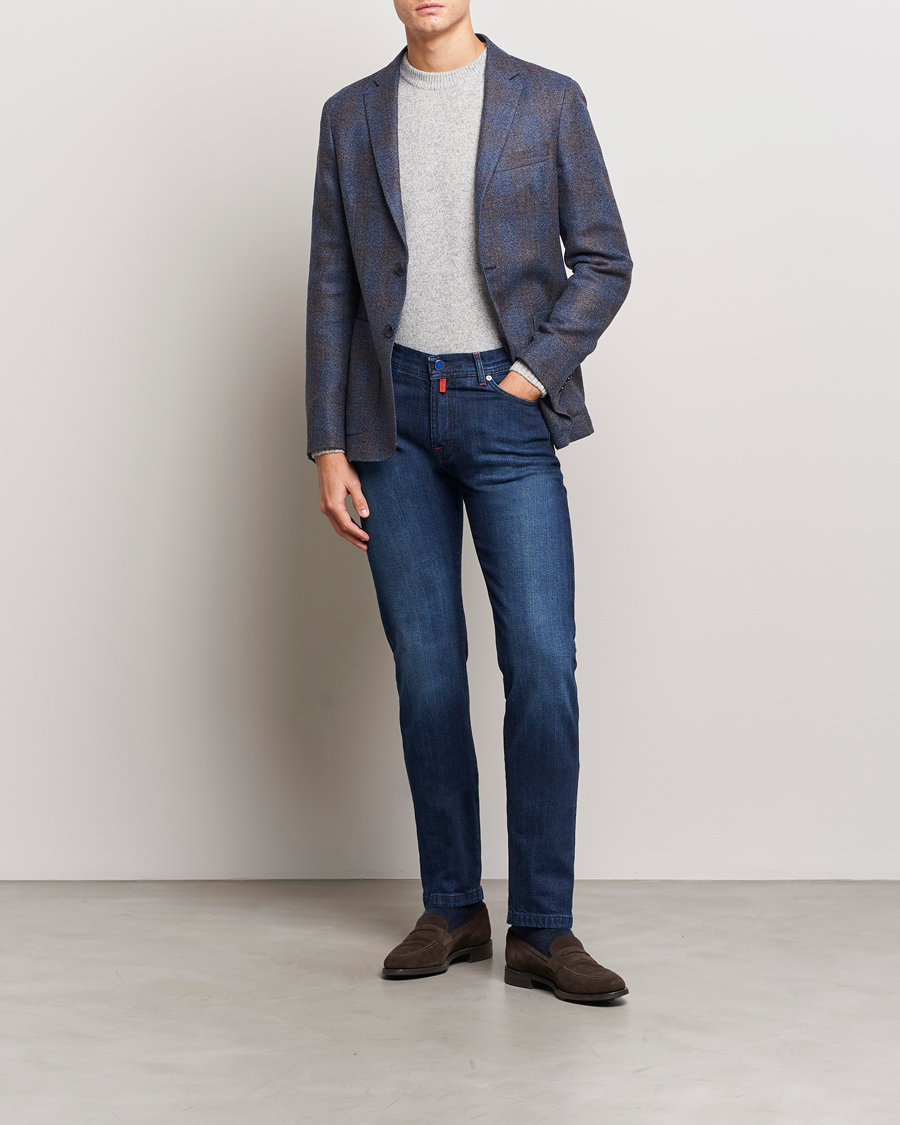 Herre | Jeans | Kiton | Slim Fit Stretch Jeans Medium Blue Wash