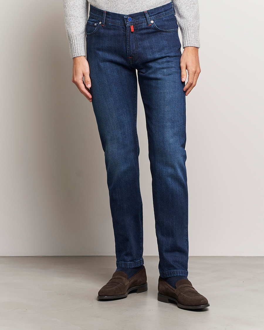 Herre |  | Kiton | Slim Fit Stretch Jeans Medium Blue Wash