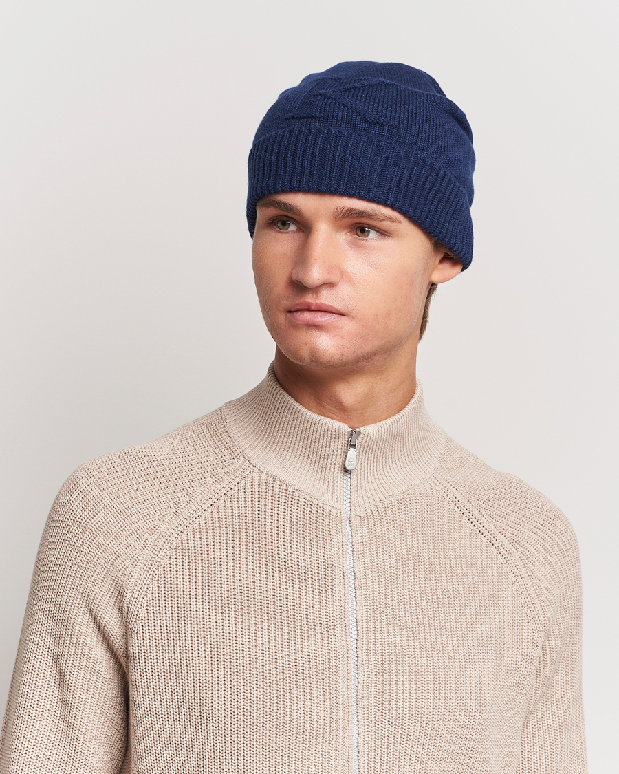 Herre | Kiton Cashmere Beanie Navy | Kiton | Cashmere Beanie Navy