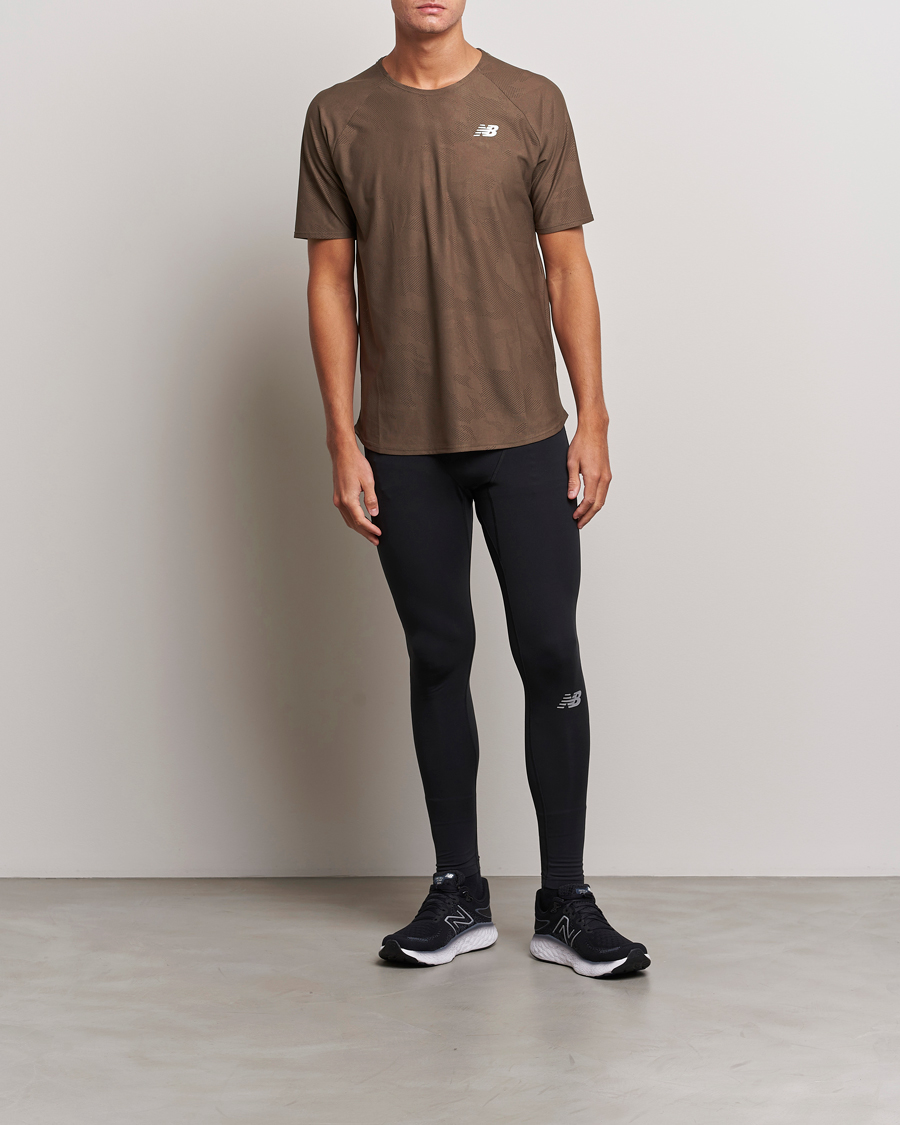 Herre | T-Shirts | New Balance Running | Q Speed Jacquard T-Shirt Dark Mushroom