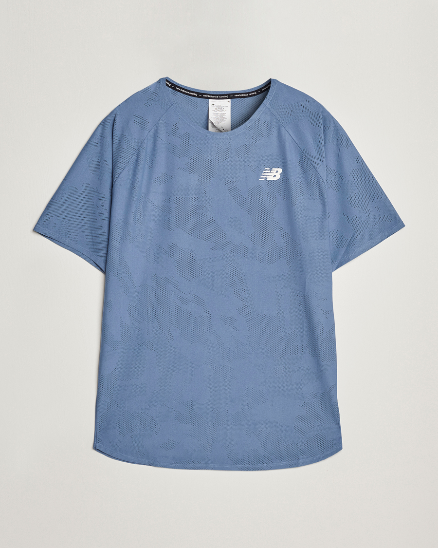 Herre | T-Shirts | New Balance Running | Q Speed Jacquard T-Shirt Mercury Blue
