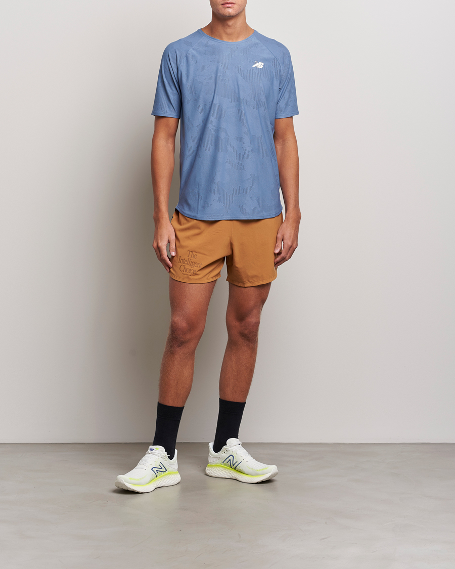 Herre | T-Shirts | New Balance Running | Q Speed Jacquard T-Shirt Mercury Blue