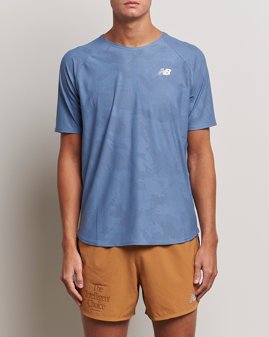 Herre | Active | New Balance Running | Q Speed Jacquard T-Shirt Mercury Blue