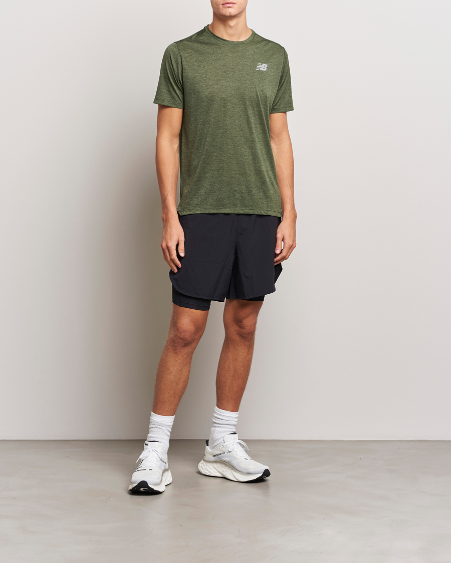 Herre | T-Shirts | New Balance | Running Impact Run T-Shirt Kombu Heather