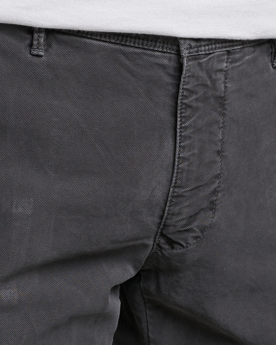 Herre | Bukser | Incotex | Slim Fit Garment Dyed Slacks Dark Grey