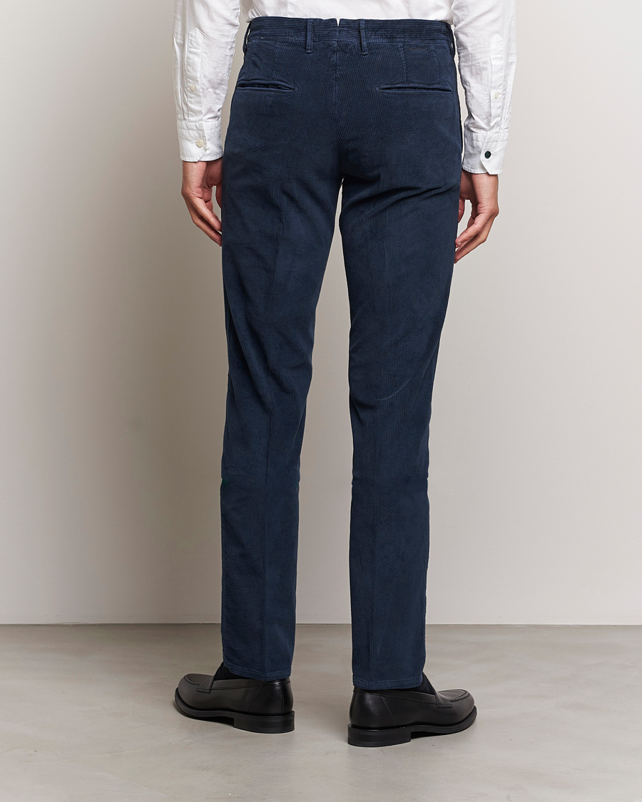 Herre | Bukser | Incotex | Slim Fit Leisure Cord Slacks Navy