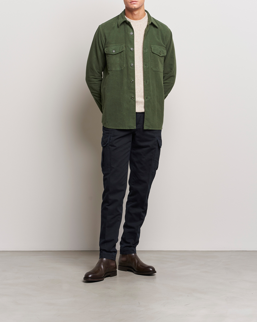 Herre | Bukser | Incotex | Slim Fit Cargo Pants Navy