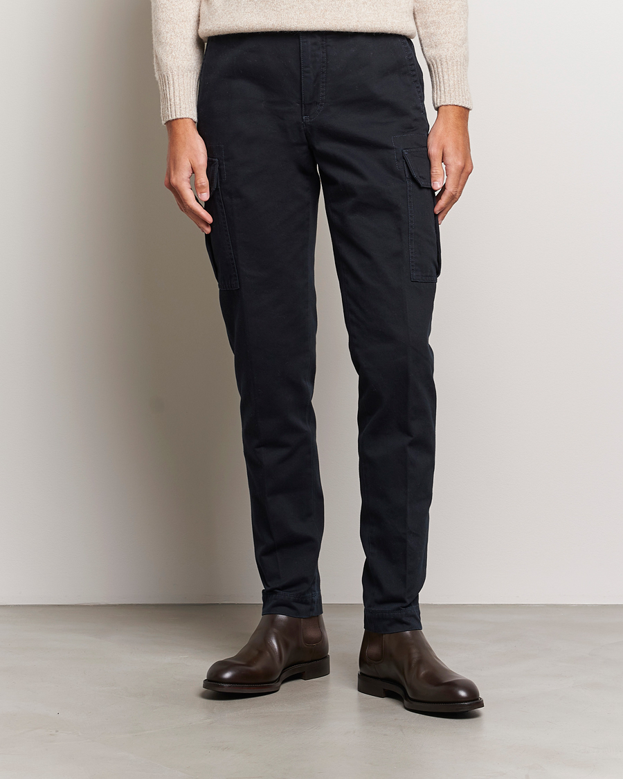 Herre | Italian Department | Incotex | Slim Fit Cargo Pants Navy