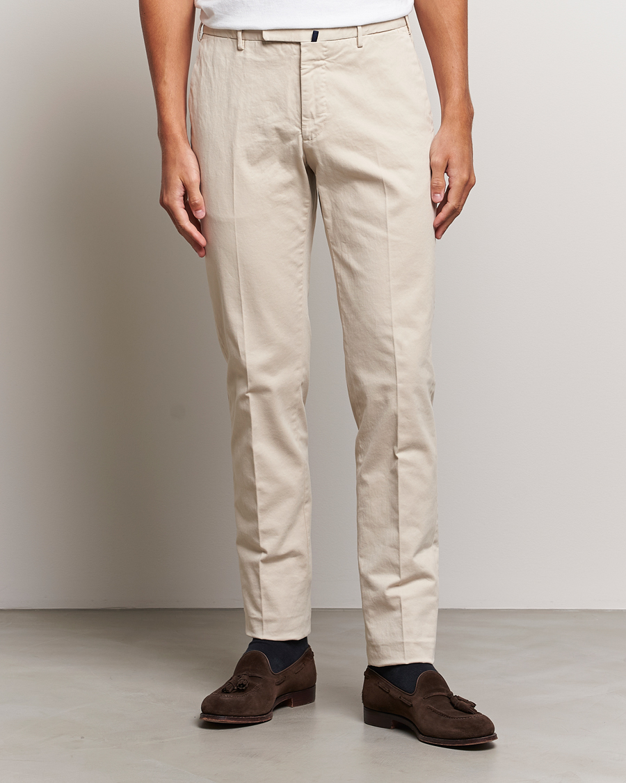 Herre | | Incotex | Slim Fit Cotton Stretch Chinos Off White