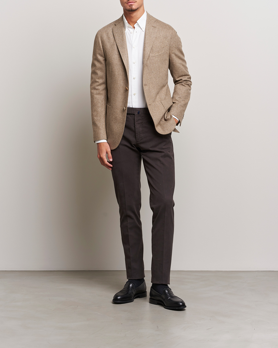 Herre | Bukser | Incotex | Slim Fit Cotton Stretch Chinos Dark Brown