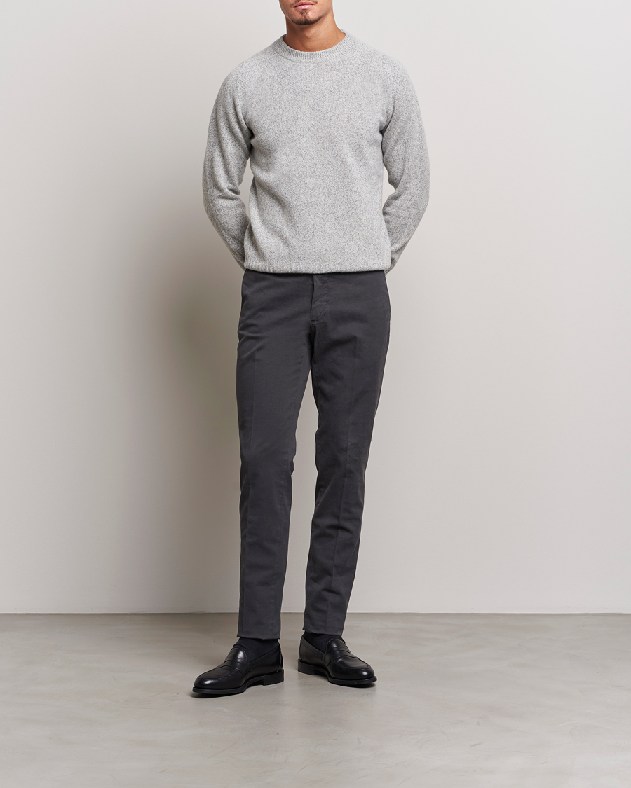 Herre | Bukser | Incotex | Slim Fit Cotton Stretch Chinos Dark Grey