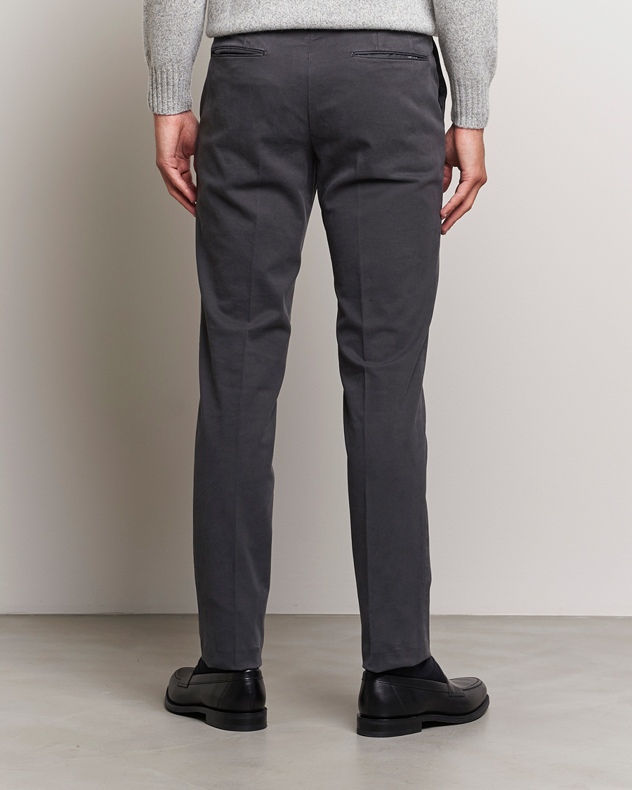 Herre | Bukser | Incotex | Slim Fit Cotton Stretch Chinos Dark Grey