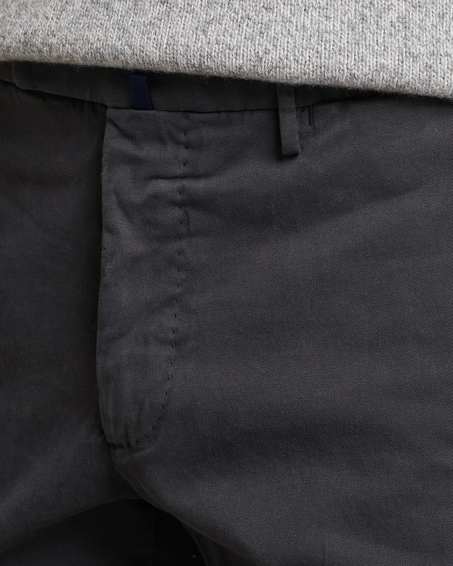 Herre | Bukser | Incotex | Slim Fit Cotton Stretch Chinos Dark Grey