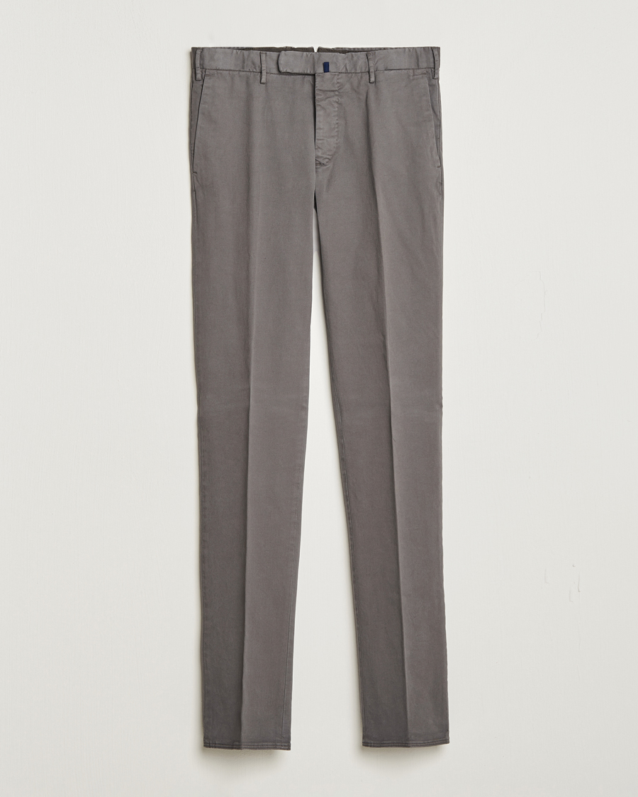 Herre | Bukser | Incotex | Slim Fit Cotton Stretch Chinos Light Grey