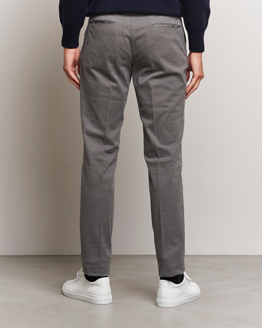 Herre | Bukser | Incotex | Slim Fit Cotton Stretch Chinos Light Grey
