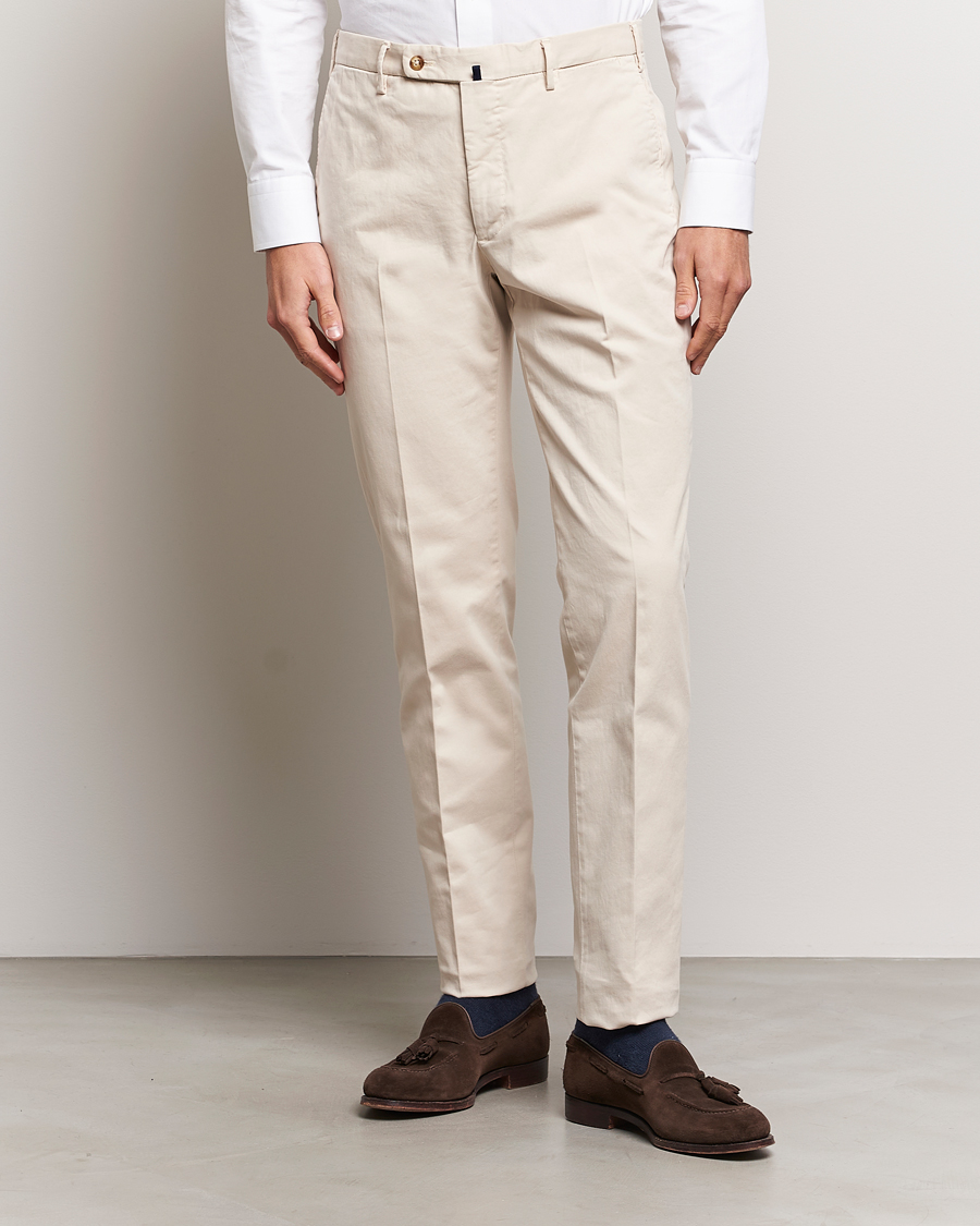 Herre | Bukser | Incotex | Regular Fit Cotton Chinos Off White
